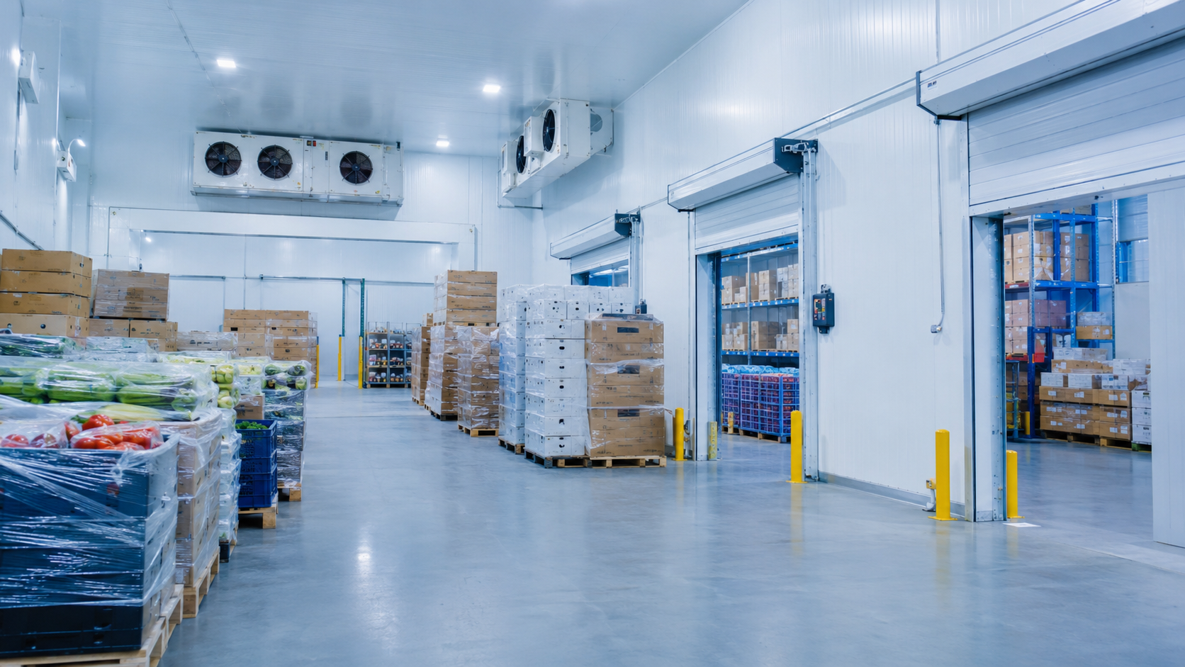 Ruleex staff handling temperature-sensitive cargo inside a cold room in Kenya